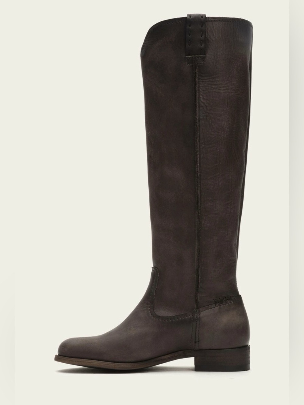 FRYE Cara Tall Leather Boot in Smoke Grey